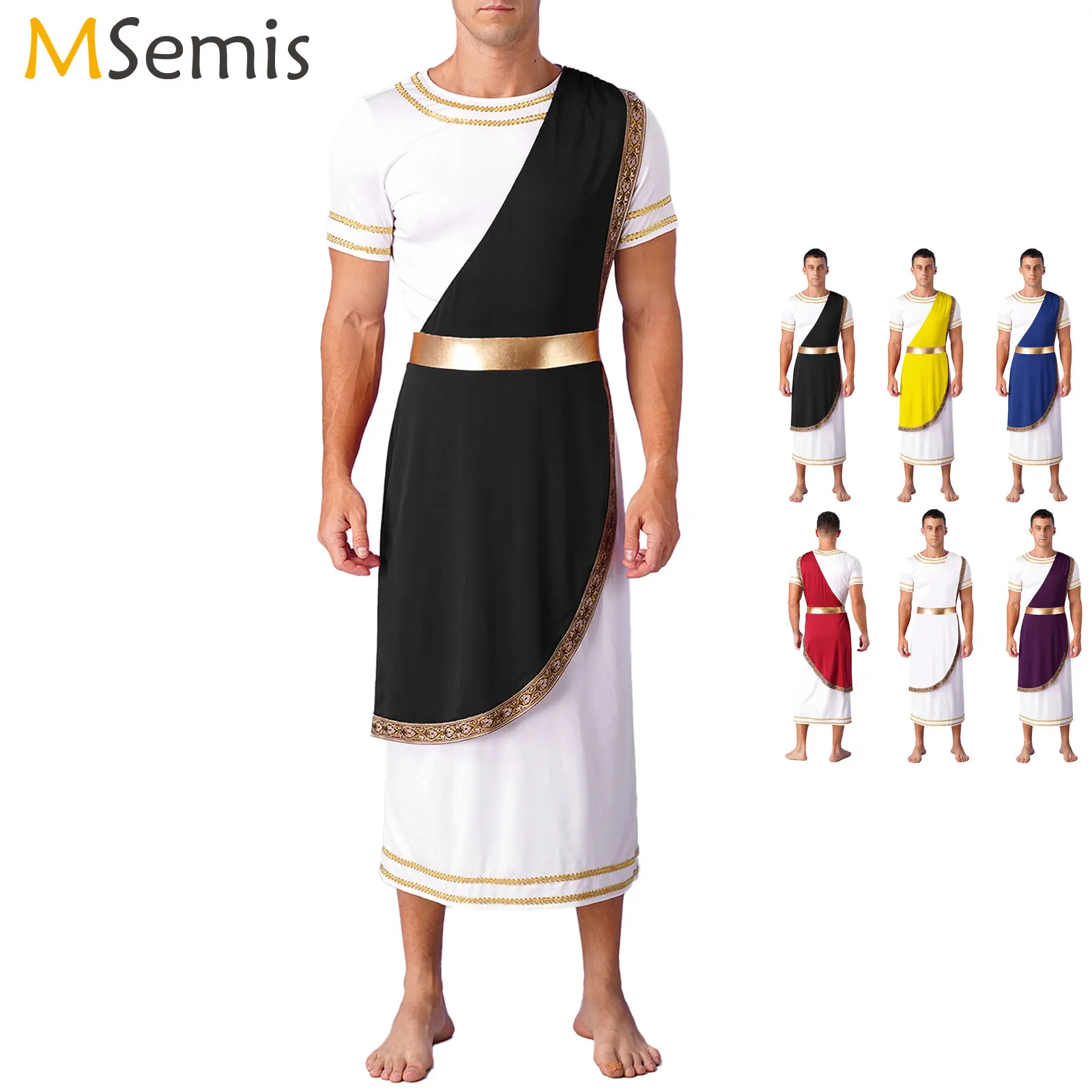 Mens Roman Gladiator Costume Ancient Greek God Halloween Cosplay Armor Soldier Role Play Medieval Knight Warrior Outfit