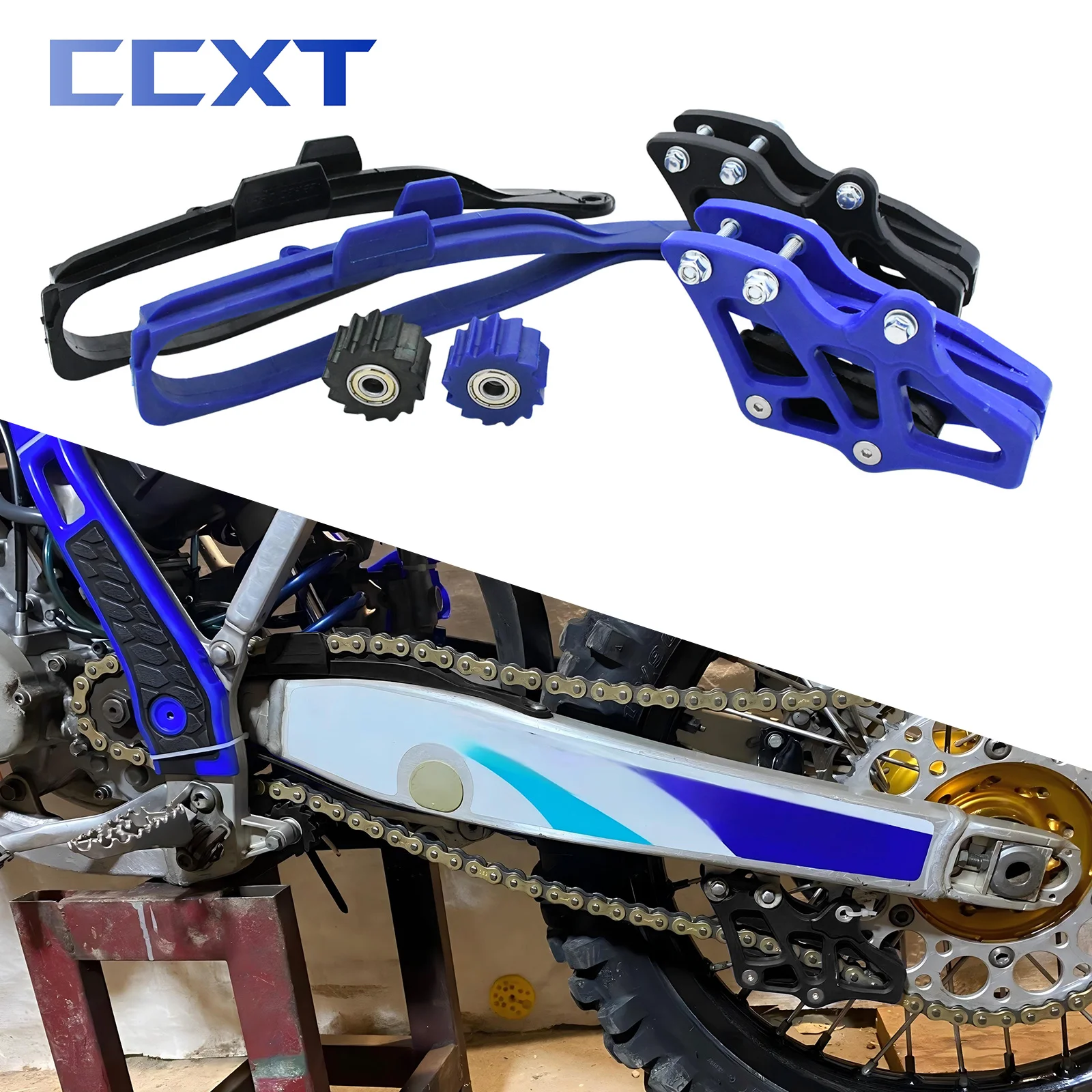 Motorcycle Chain Slider Guide Swingarm Roller Chain Guide Sprocket Guard For Yamaha WR 250F 450F YZ 125 250 250F 450F 250X Parts