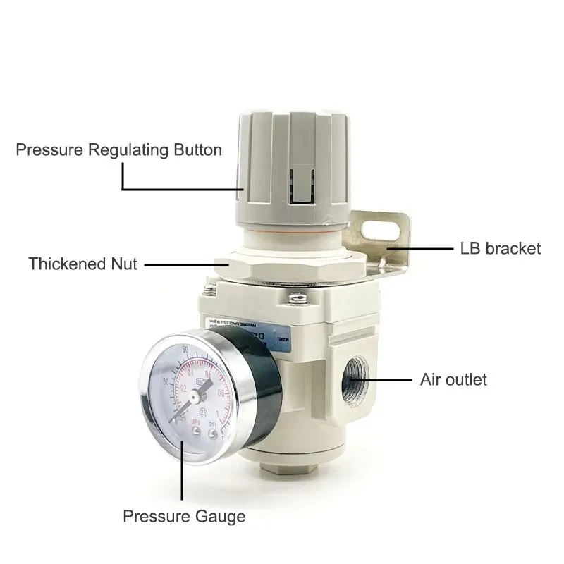 Air Pressure Regulator Valve AR2000-02 Treatment Unit Air Compressor Pressure Reducing