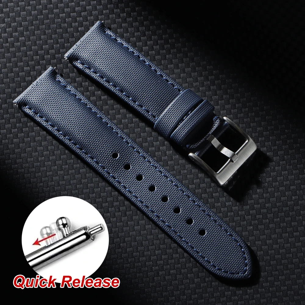 Sailcloth Nylon Quick Release Waterproof Watch Bands - Universal 18/20/22mm