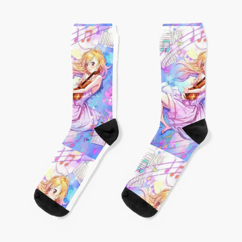 Your Lie in April : Kaori and sheets Socks Basketball Socks ferplast шлейка для собак kaori p xxs