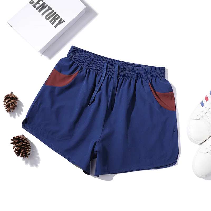 2024 Ice Silk Shorts for Men's Summer Thin Casual Split Pants Loose Beach Hot Pants European and American Trendy Shorts