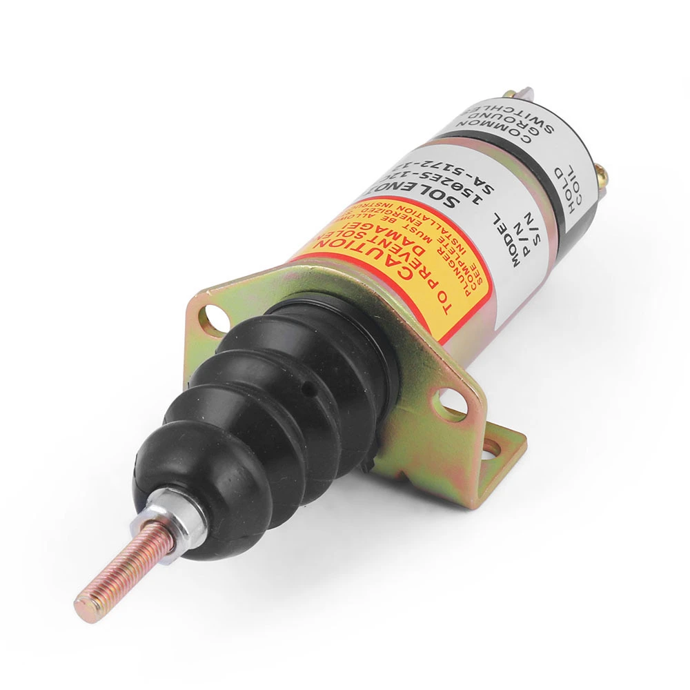 Car Stop Solenoid for Woodward 12V SA-5172-12 1502ES-12C3U1B2S1 with 3 Terminals
