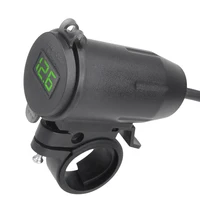 Motorcycle Handlebar Charger Dual USB Motorcycle Charger with Voltage Display Motorcycle Mobile Phones Charger Multiprotection