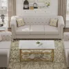 Faux Marble Coffee Table Simple Modern Rectangular Coffee Tables Open Design Minimalist Center Table for Living Room Office 4