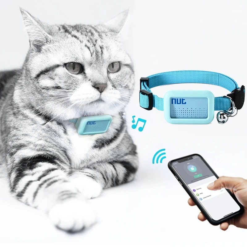 Nut Waterproof Bluetooth GPS Pet Locator Anti-Lost Collar Dog Cat Smart Positioning Tracker Positioning