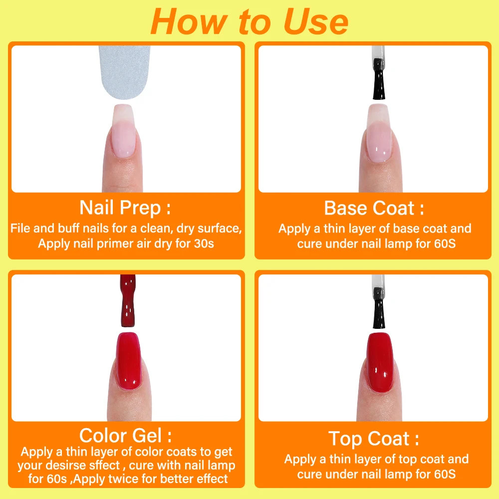 YOKEFELLOW 2022 New Color 10ML Nail Gel Polish Semi Permanent Gel Varnish Base Top Coat 122 Soak Off Colors Organic Nail Varnish 5