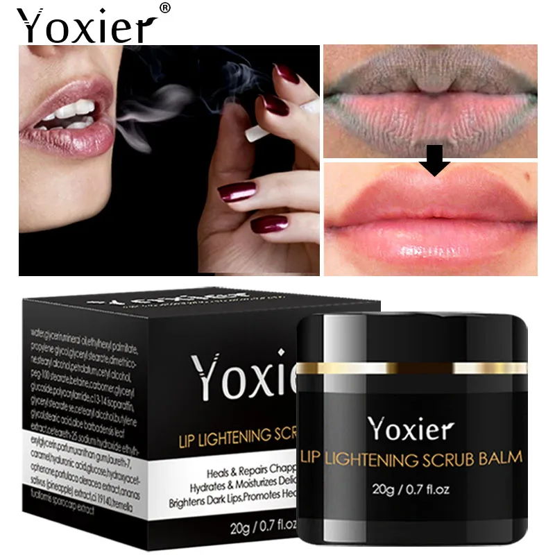 Yoxier Lip Scrub Balm Exfoliating Lightening Dark Lips Treatment