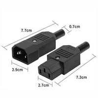 IEC320 10A 250V Black Male female docking Plug Connector Rewireable C13 C14 Plug Rewirable Power Konektor 3 Pin AC Socket - Image 4
