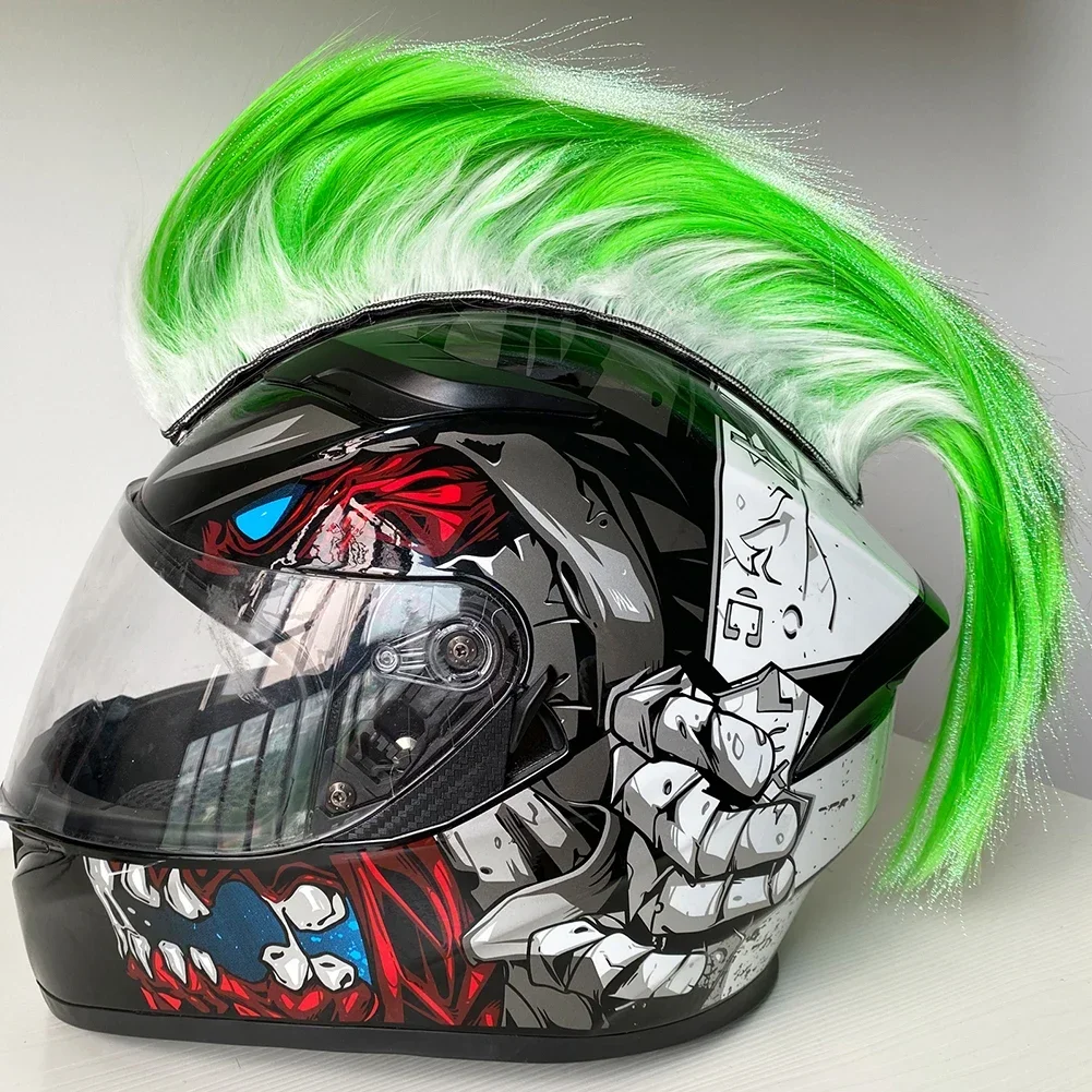 Mohawk шлем парик мотоциклетный шлем раньше гребень Мотокросс на все лицо внедорожный шлем украшение для шлема наклейка для волос