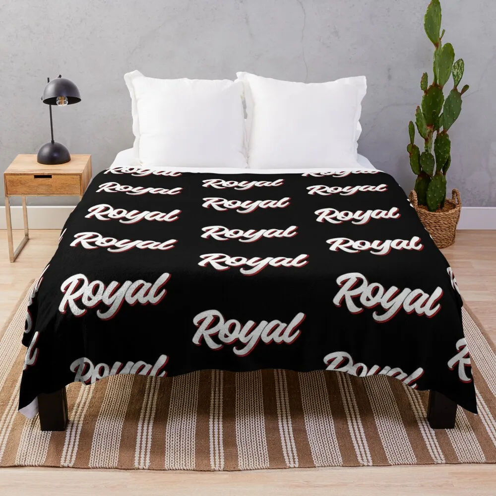 

Retro Royal Name Label (Black) Throw Blanket Christmas Moving Blanket