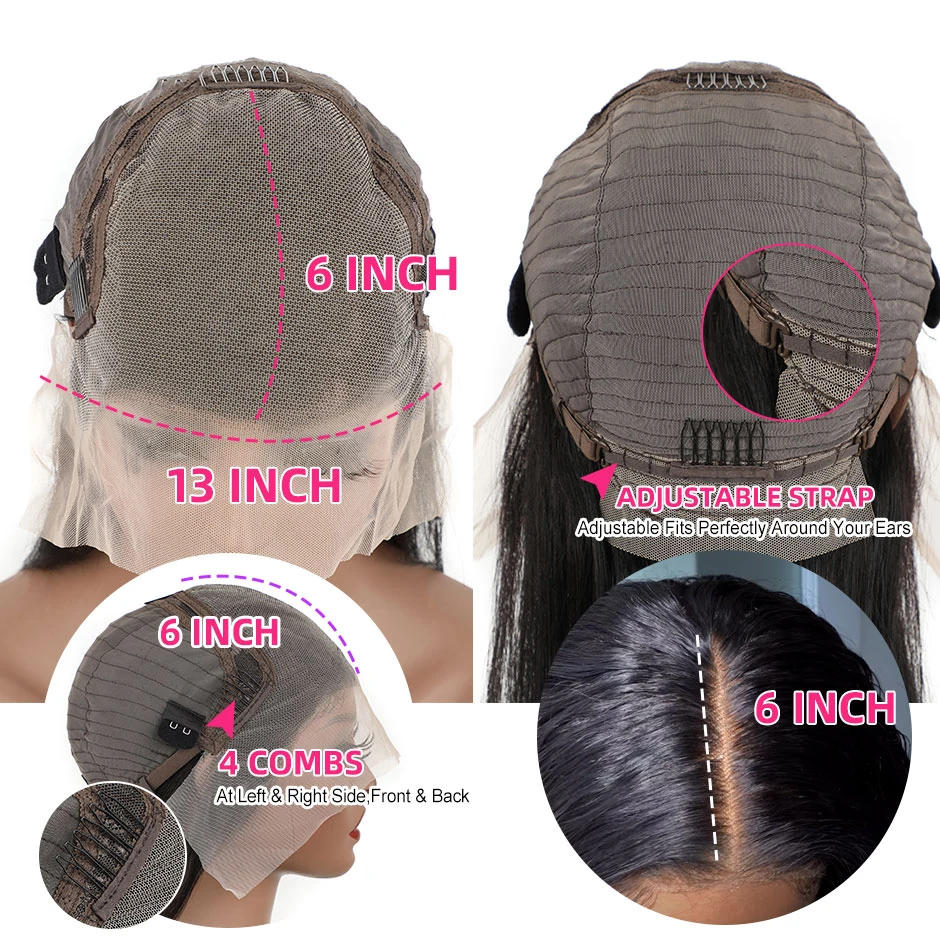 Mongolian Kinky Curly Wigs 13x6 HD Transparent Lace Frontal Human Hair Wigs Deep Curly Lace Front For Women Cheap
