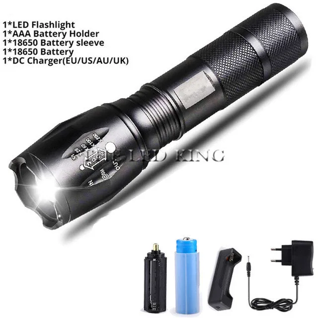 Flashlights XML-T6 V6 LED Flashlight Tactical Flashlight Rechargeable Flashlight Waterproof Torch Use 18650 Battery for Camping keyring torch Flashlights