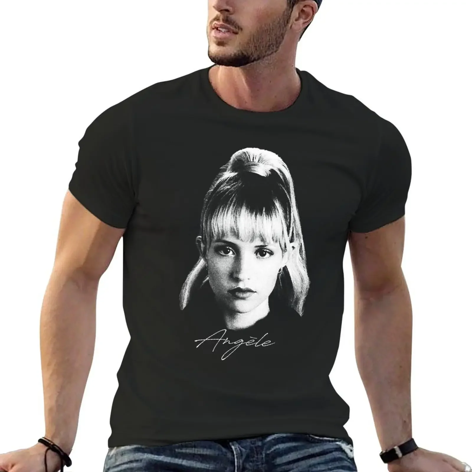 

Angèle - Portrait T-shirt Aesthetic clothing sports fans mens graphic t-shirts big and tall