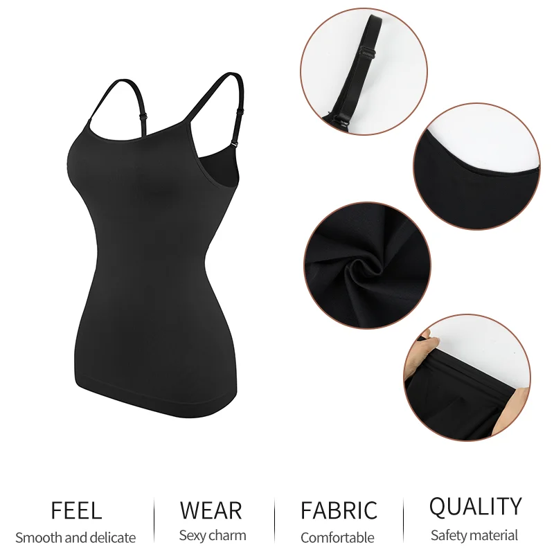 Compression Waist Shaping Camisole Bodyshaper For Women COMFREE Tummy Control Breast Support Tanks Tops Shaper Slimming Fajas