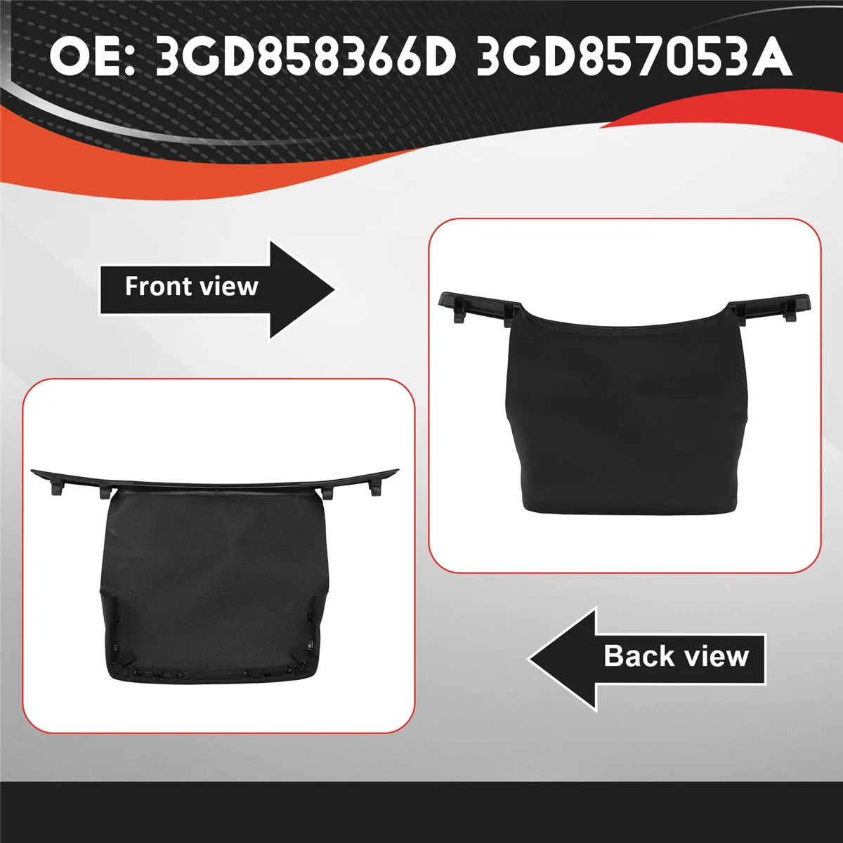 A62R-LCD Virtual Instrument Panel Frame Virtual Instrument Case Cover for Volkswagen Passat B8 8.5 3GD857053A