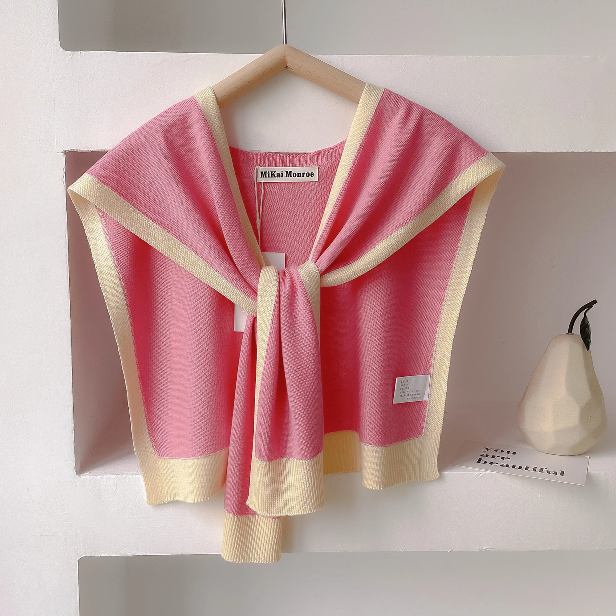 Spring And Autumn Knitted Striped Shawl With High-Grade Summer Office Air-Conditioned Room Neck And Shoulder Scarf 6