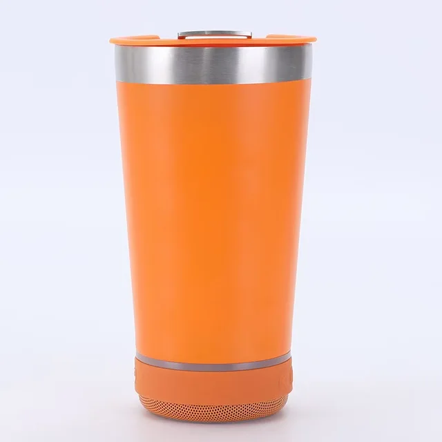 16oz smart bluetooth speaker car portable car cup creative bottle opener stainless steel thermos cup 3