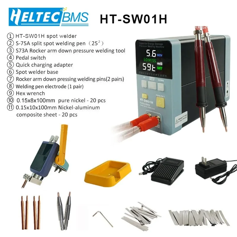 HT-SW01H  Lithium Battery Spot Welding Machine Large Single Battery Aluminum to Nickel High Power Pulse Handheld Touch Spot Weld 3