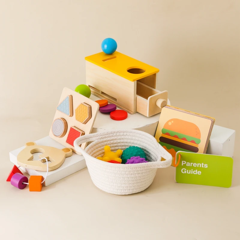 

Kid Montessori Toy Baby Wooden Macaron Permanence Drawer Box Toys Busy Drum Color Shape Cognition Match Educational Sensory Toys