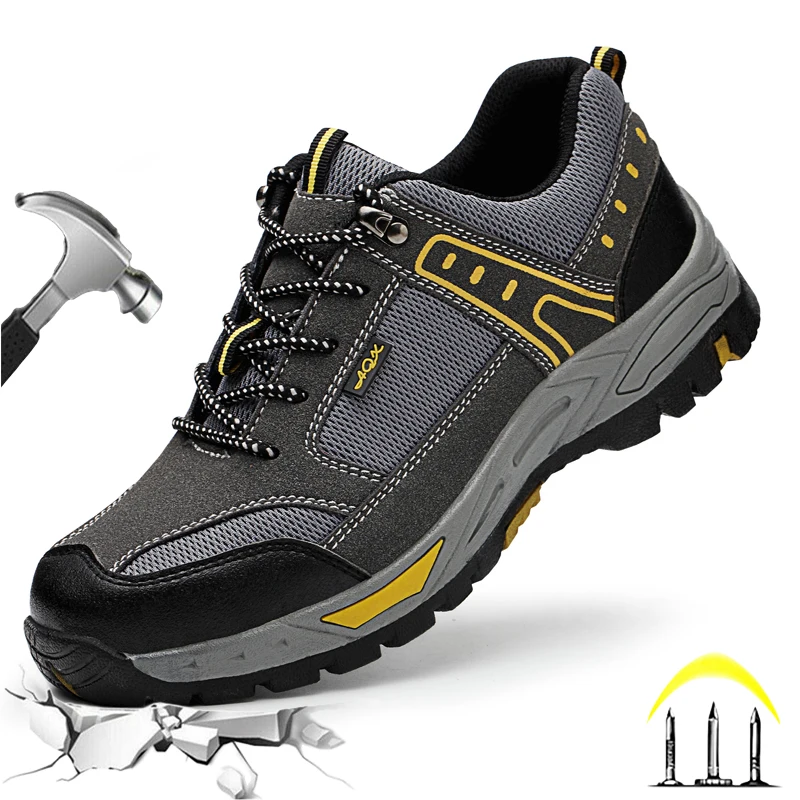 

CHNMR 2023 New Men Safety Shoes With Steel Toe Cap Non Slip Insulated Men Anti-Smash Work Construction Platform Boots