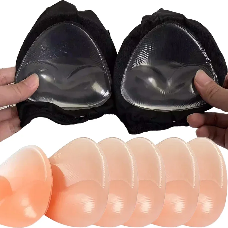 Silicone Breast Patch Silicone Nipple Cover Breast Nipple Covers Bra Pads Inserts Breast Sticker Bra Insert Pads Women Summer Bra Insert Pad Bra Cup Thicker Breast Push Up Silicone Pads Nipple Cover Stickers Bikini Inserts Undies Intimat
