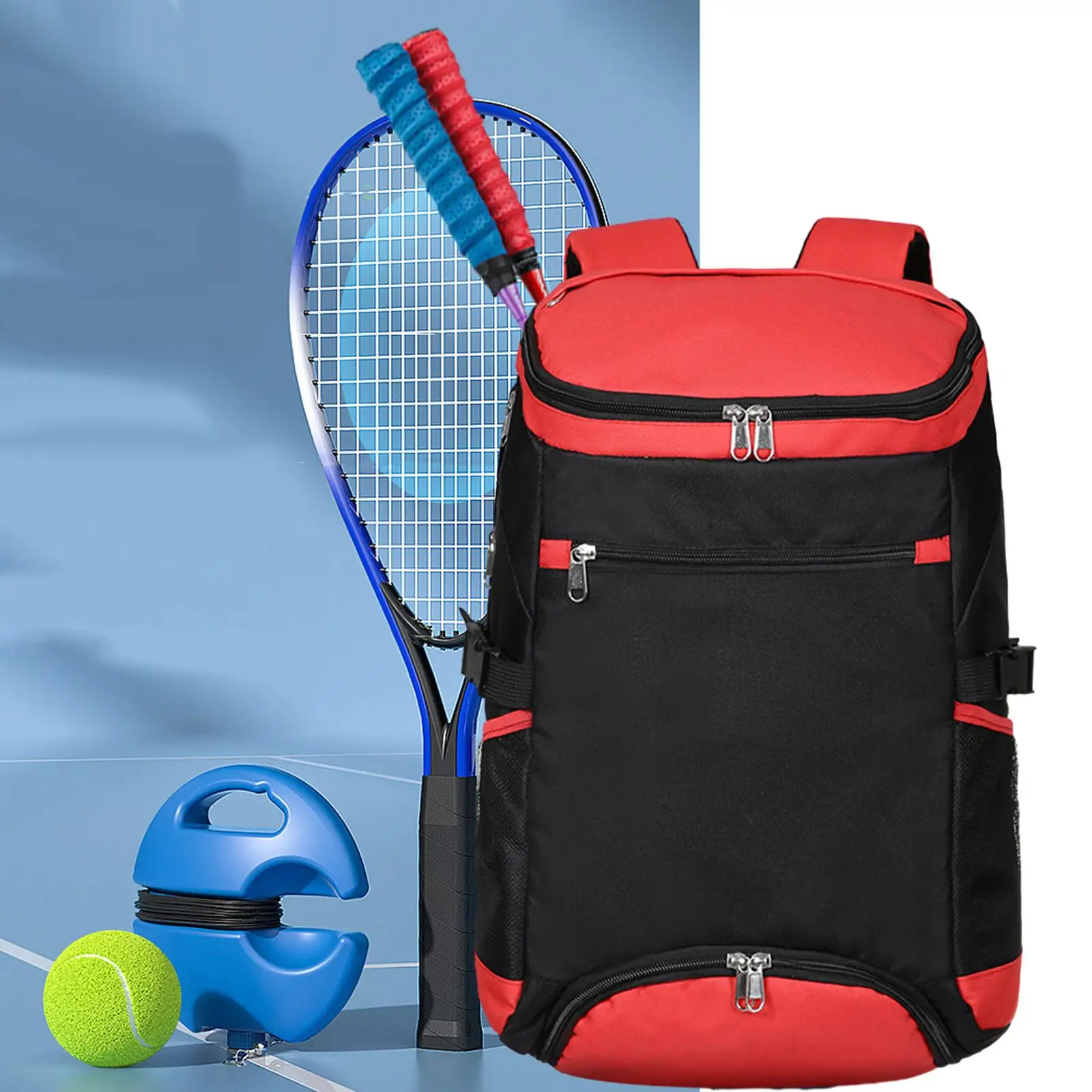 Tennis Backpack Large Capacity Backpack Racket Bag for Badminton Squash Racquets 2 Rackets Outdoor Sports Pickleball Racket 3