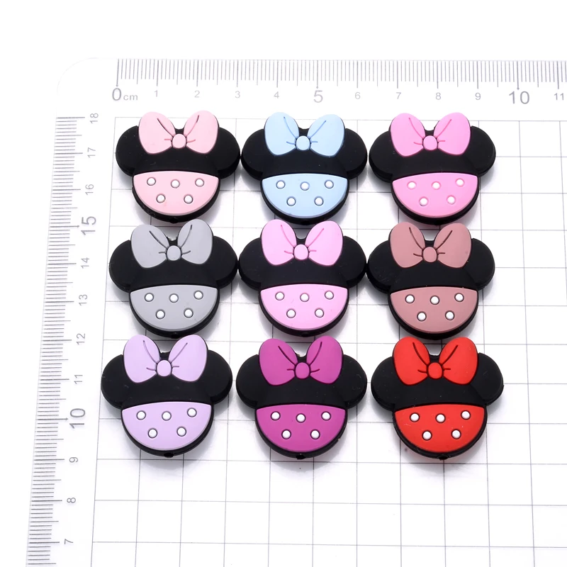Mouse Shape Silicone Beads For Jewelry Making Baby Pacifier Clips Food Grade DIY Pacifier Chain Necklace Accessorie 4