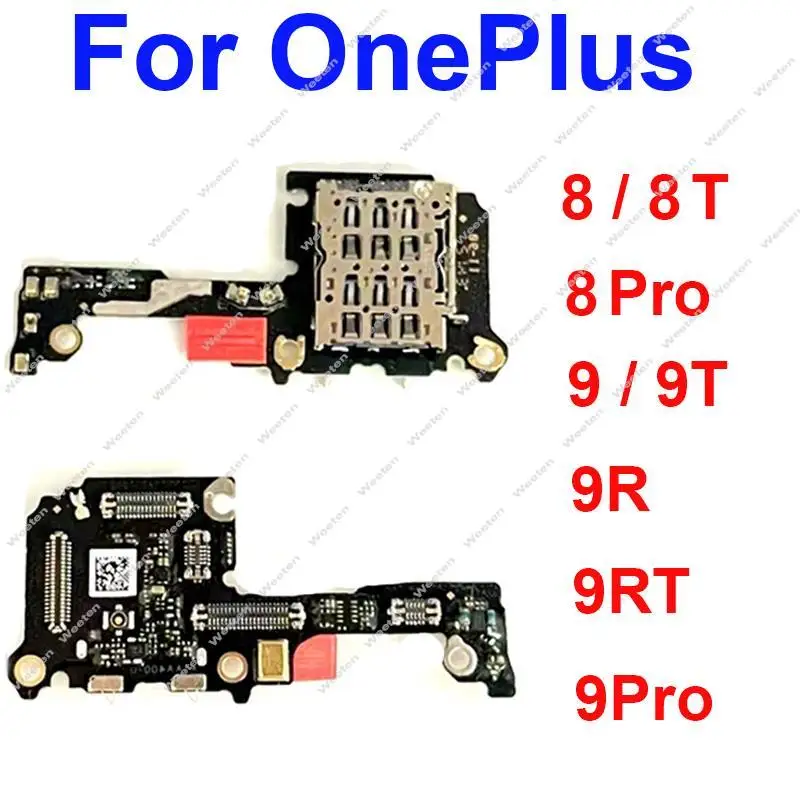 Фото Гнездовой разъем для Oneplus One Plus 8 8Pro 8T 9 9Pro 9T 9R 9RT, гнездо для чтения Sim-карт, разъем с деталями для микрофона №1