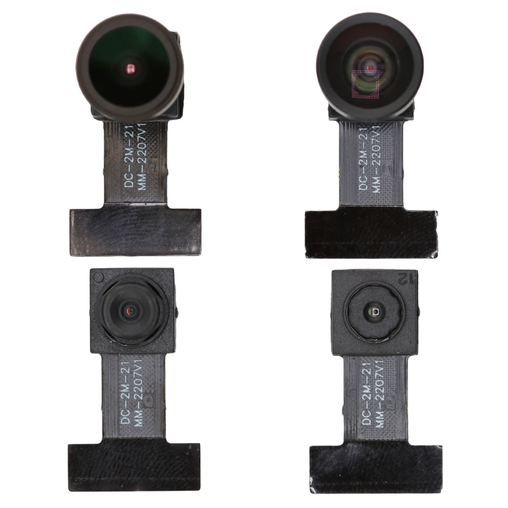 Gros plan sur l'objectif du Module Caméra GC2145 2MP Grand Angle 65°/120°/160° pour ESP32 STM32 avec reflets lumineux