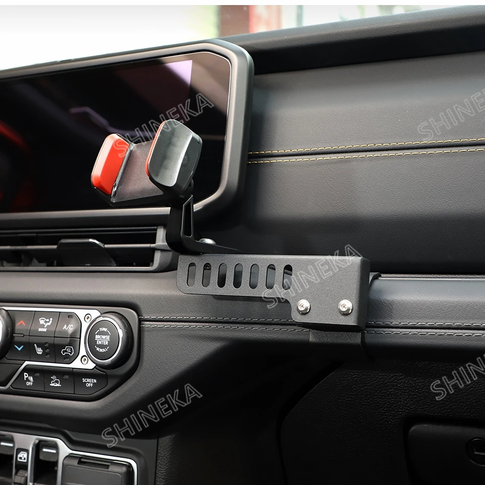 SHINEKA Co-Pilot-Griff-Telefonhalter GPS-Halterung für Jeep Wrangler JL Gladiator JT 2024 Up Auto-Innenzubehör – Detail 15