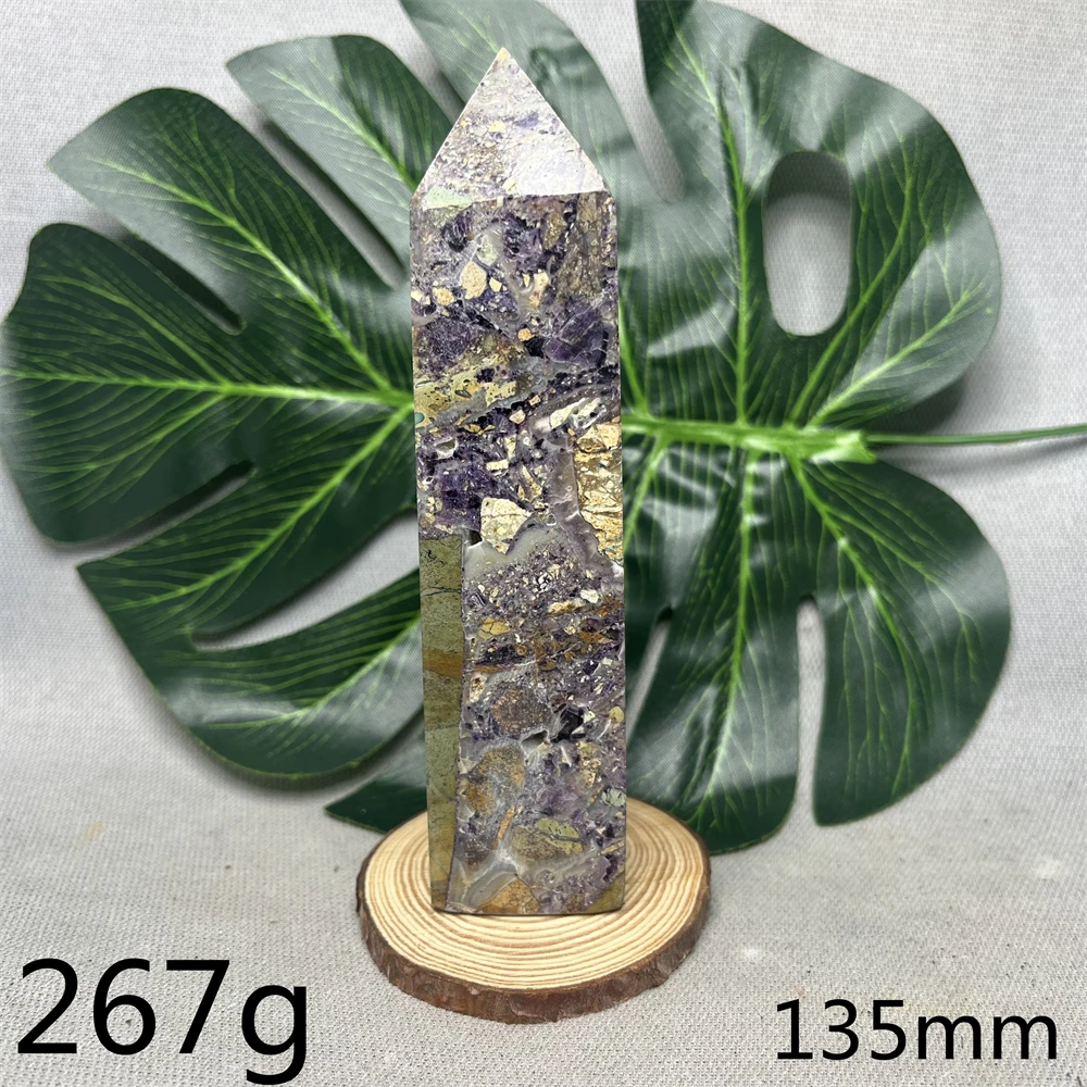 Jurassic Natural Gemstone Sugilite Fluorite Tower Mineral Symbiosis Home Room Decoration Gift Witchcraft Prayer Crystal Healing 5