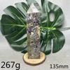 Jurassic Natural Gemstone Sugilite Fluorite Tower Mineral Symbiosis Home Room Decoration Gift Witchcraft Prayer Crystal Healing 5