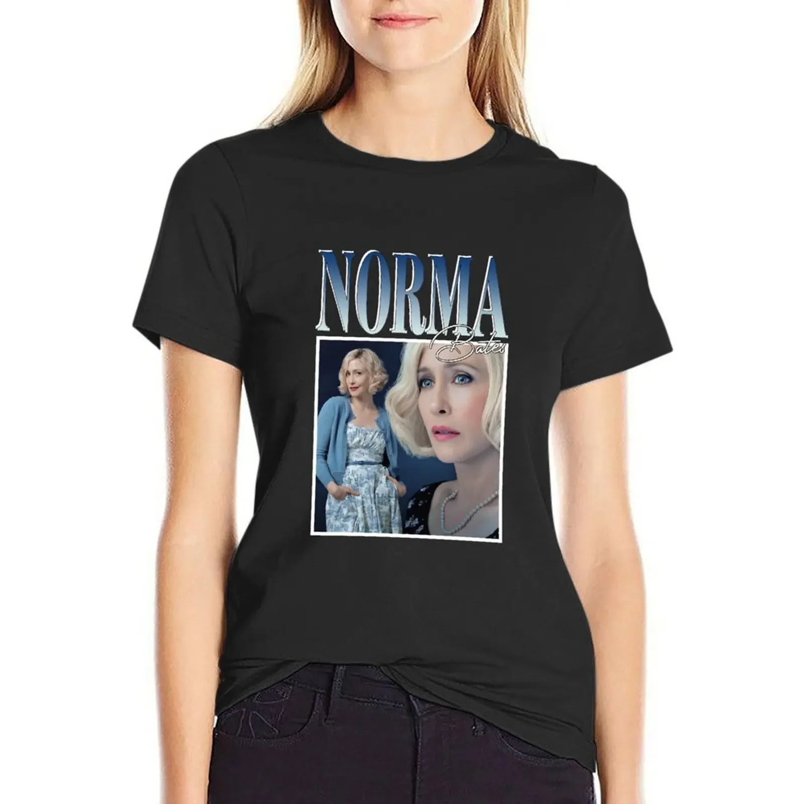 

Norma Bates T-Shirt funny Short sleeve tee summer tops aesthetic clothes cropped t shirts for Women
