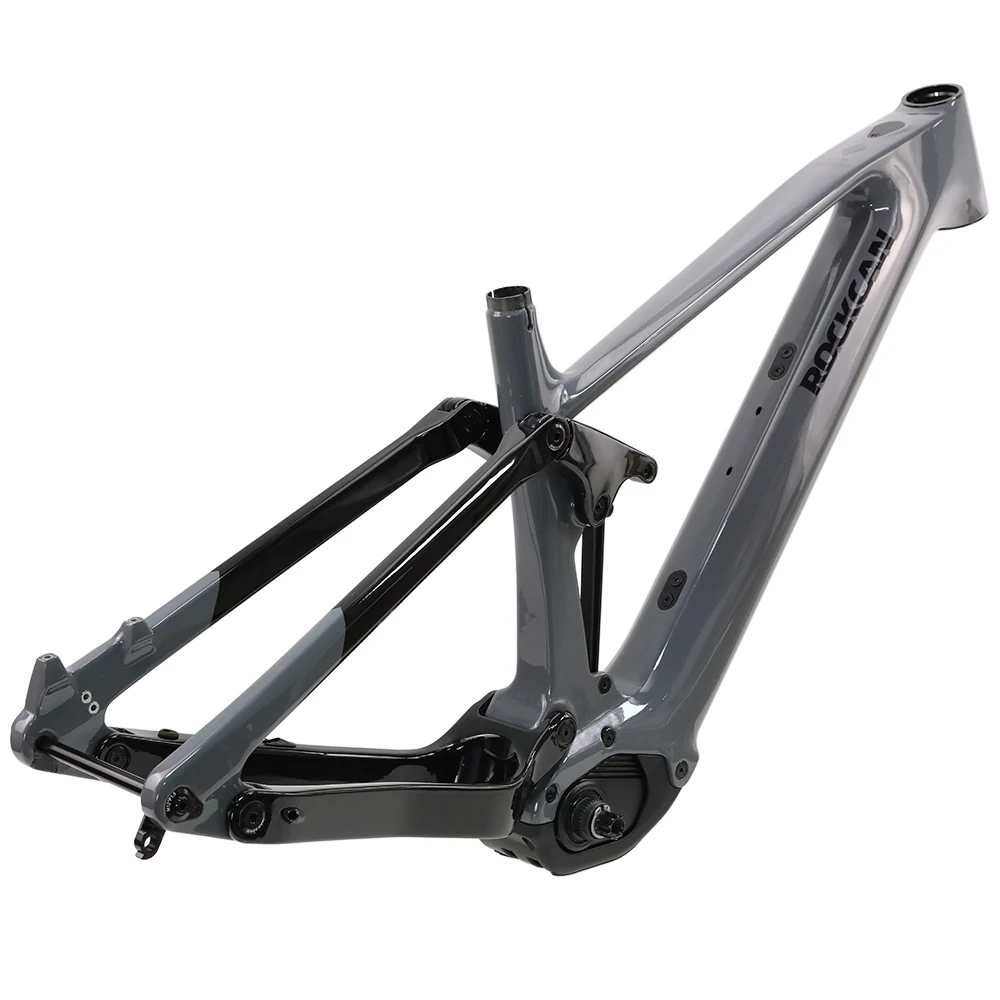 Carbon Electric Bike Frame M820 Mid-Motor 250W E-bike Frame 27.5/29ER 15/17/19/21inch Carbon Gray MTB Intube Battery