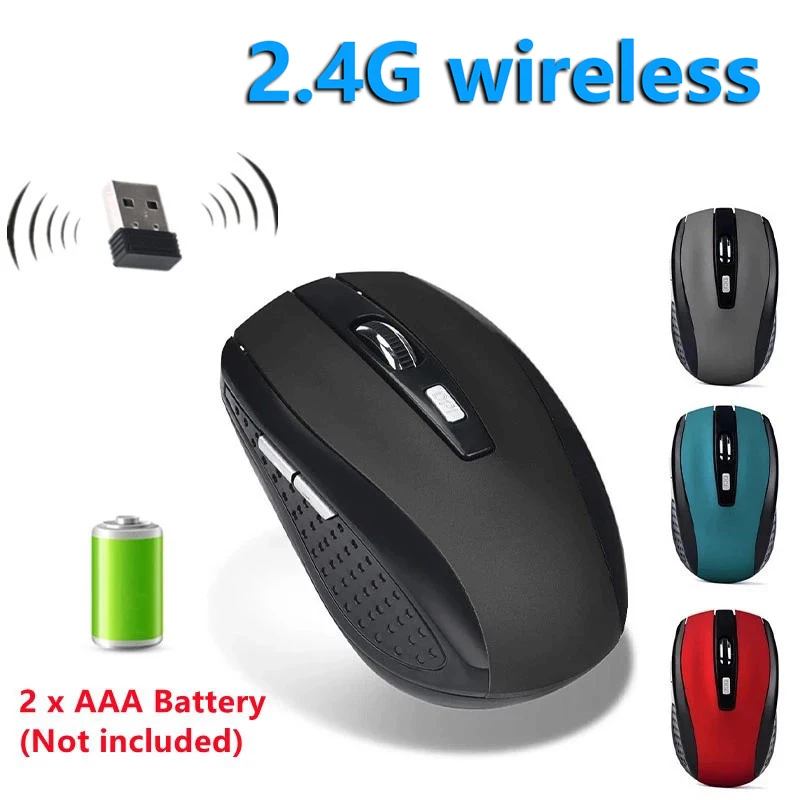Wireless Optical Mouse 2.4GHz Portable For PC Laptop Macbook