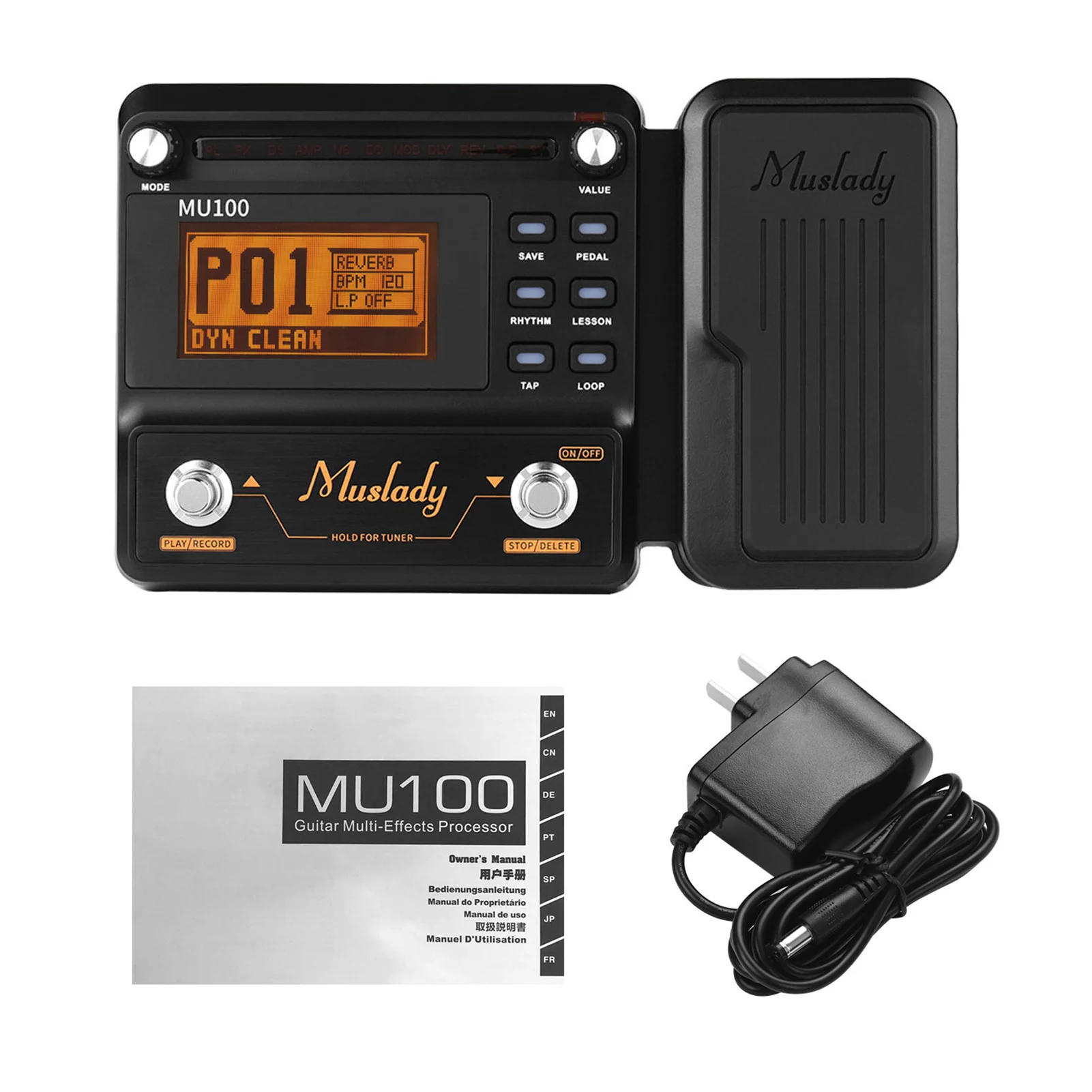 Muslady-Processador-de-Guitarra-Multi-efeitos-Pedal-de-Efeito-de ...
