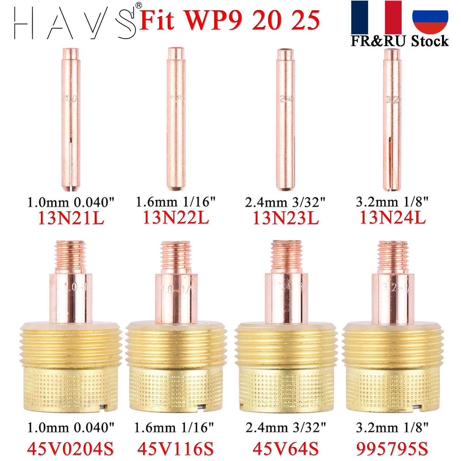 WeldCraft® Collets, 3/32 In, 20/25/9 Torch, Gas Lens Collet, 13N23L - AMMC - Foto 14