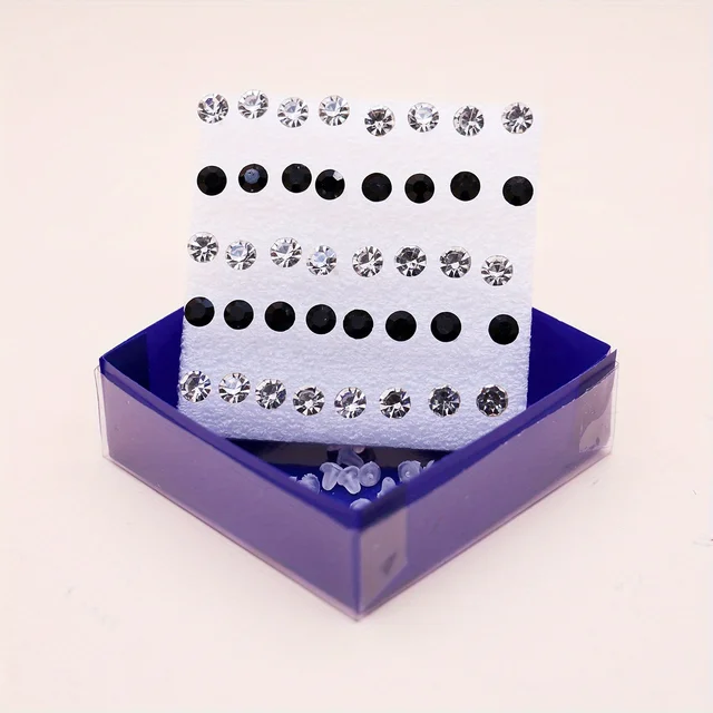Nora 20 Pair Rhinestone Crystal Ear Stud 3