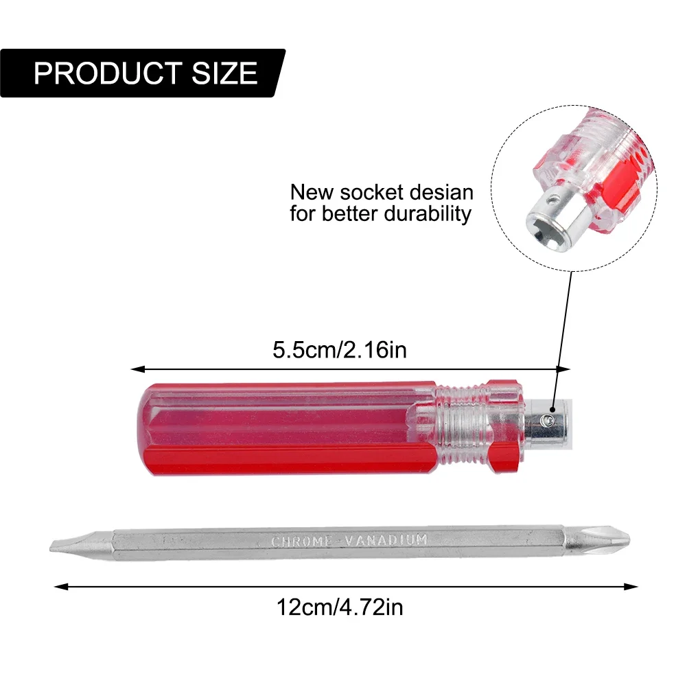 

Double Head Screwdriver 1PC 2 Sides Double Head Hand Tool No Scratches Precision Cutting Head Remover Repair Double Head