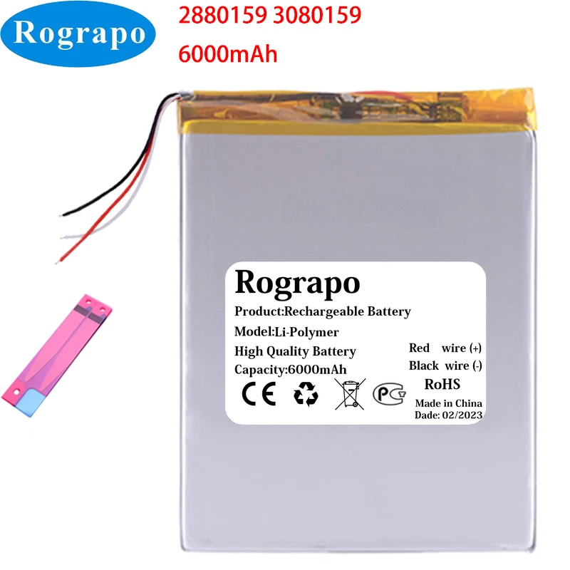 Nuova Batteria Per Tablet Pc 3.8V 6000Mah 2880159 3080159 3080150
