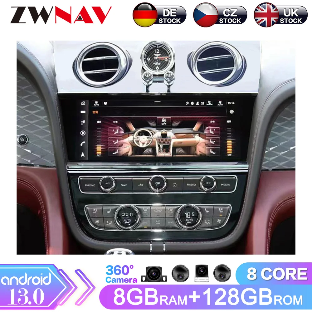 10.9 Pollici Per Bentley Flying Spur Continental 2013-2017 Autoradio Multimedia Playerati Android 13 Carplay Navigazione Audio Stereo