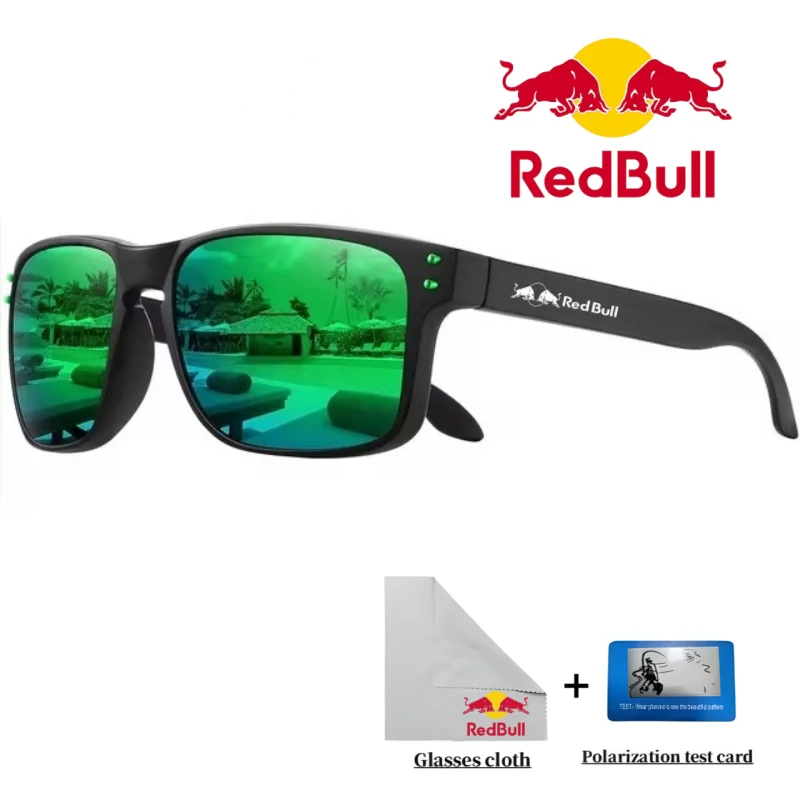 משקפי שמש מרובעות פולאריות Red Bull Fashion F1 לגברים ונשים עם גימור איכותי גבוה, הגנה מפני קרני השמש UV