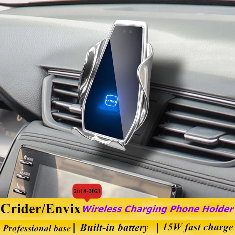 

For Honda Crider Envix 2018-2021 Car Phone Holder 15W Qi Wireless Car Charger Stand for iPhone Xiaomi Samsung Huawei