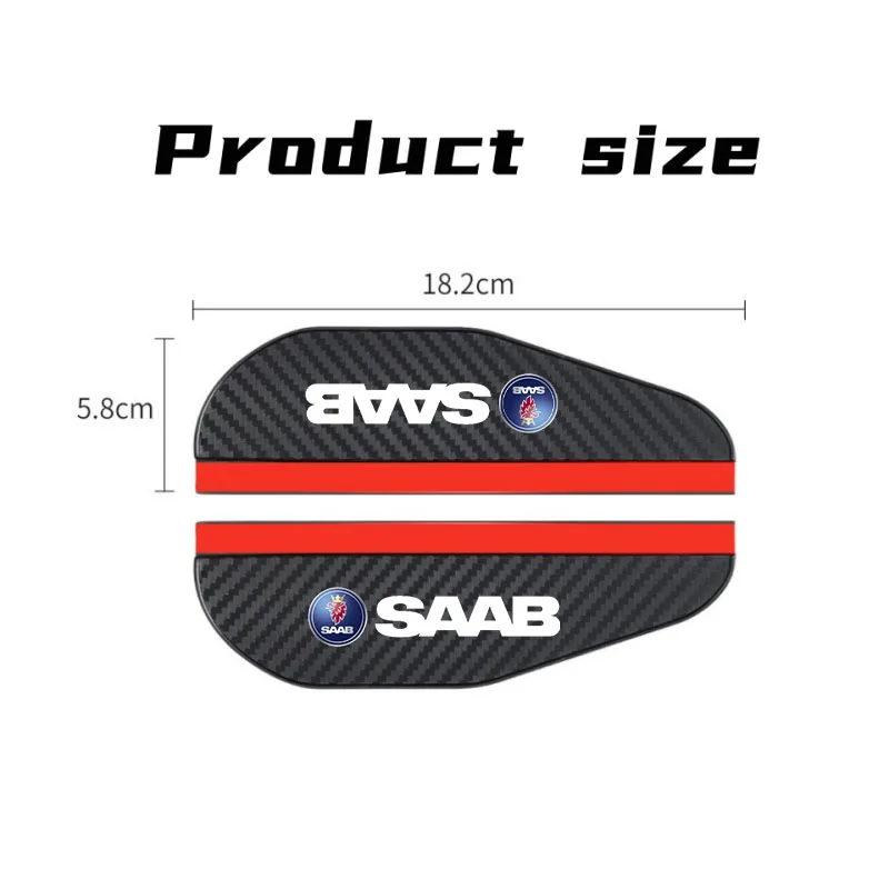 2pcs Car Rear View Mirror Rain Eyebrow Visor Carbon Fiber Rain Cover for SAAB 9-3 93 9-5 9 3 9000 9 5 Auto Accessories