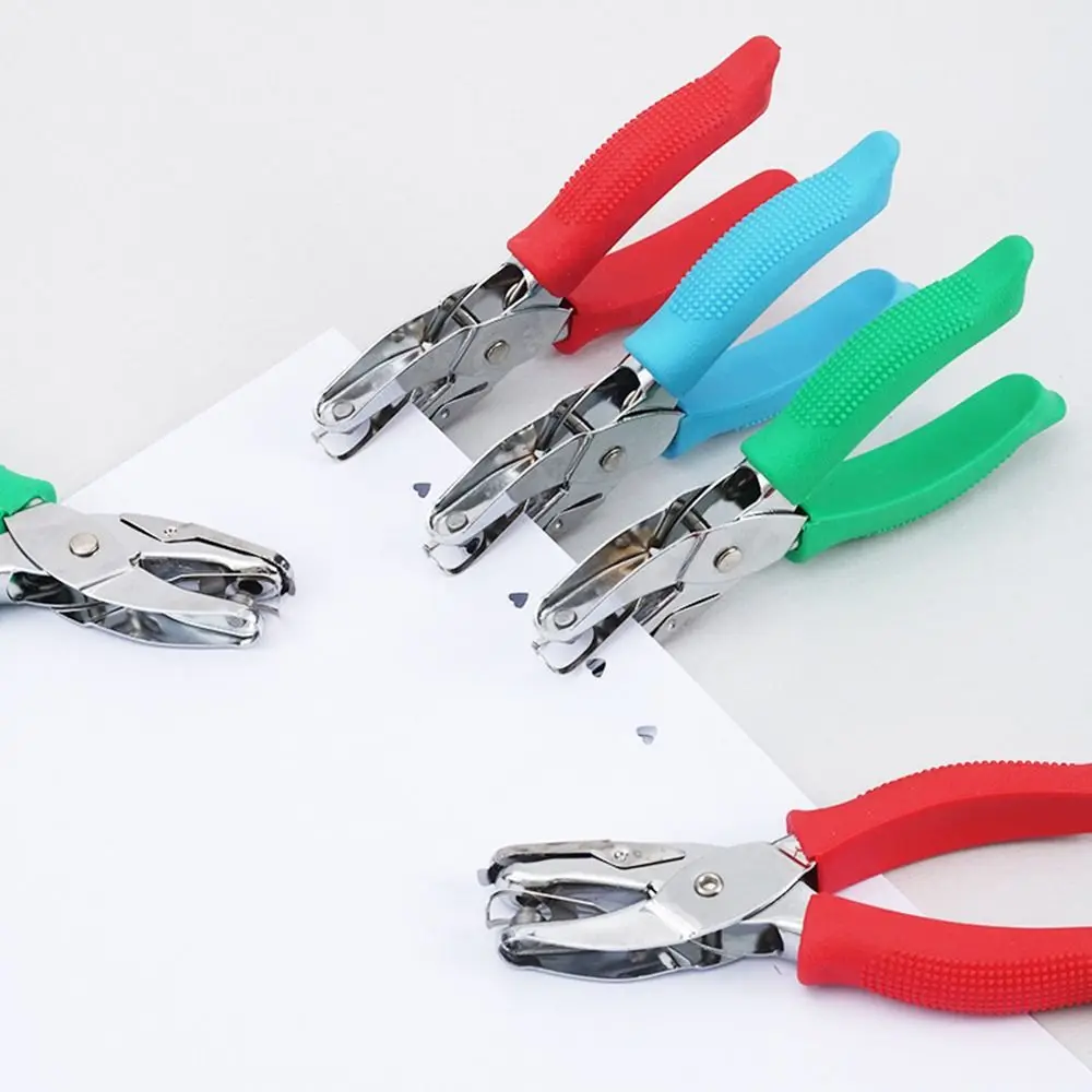 

Handmade DIY Heart/Round/Pentagram/Triangle/Square Scrapbooking Punches Hole Punch Paper Shaper Cutter Embossing Device