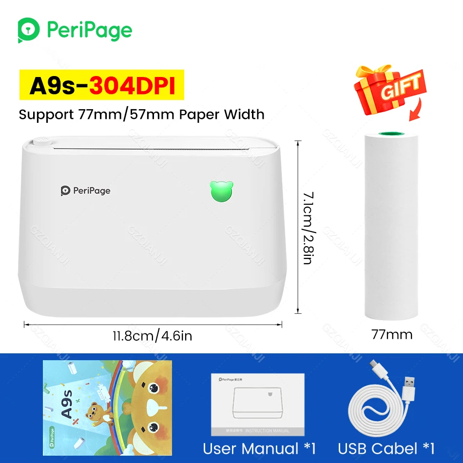 PeriPage A9 Thermal Printer 304 DPI – Artiful Boutique