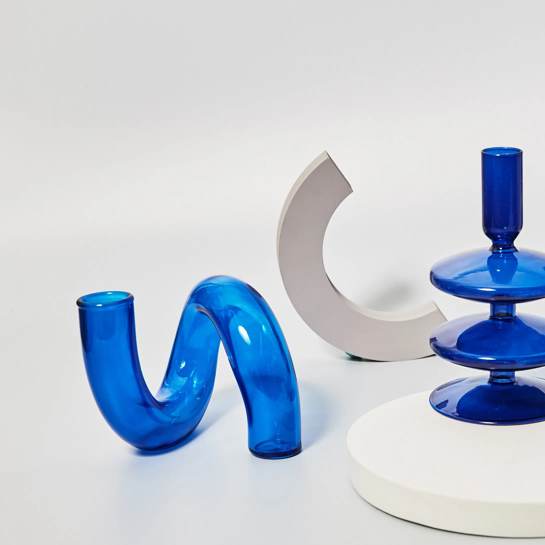 Twisted Glass Candle Holder Vase 4 | Twisted Glass Candle Holder Vase 4