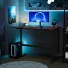 Computer Desk Spacious Desktop I-shaped Metal Frame Study Desk Thickened Artificial Board Rounded Corner Desk Home Furniture 3
