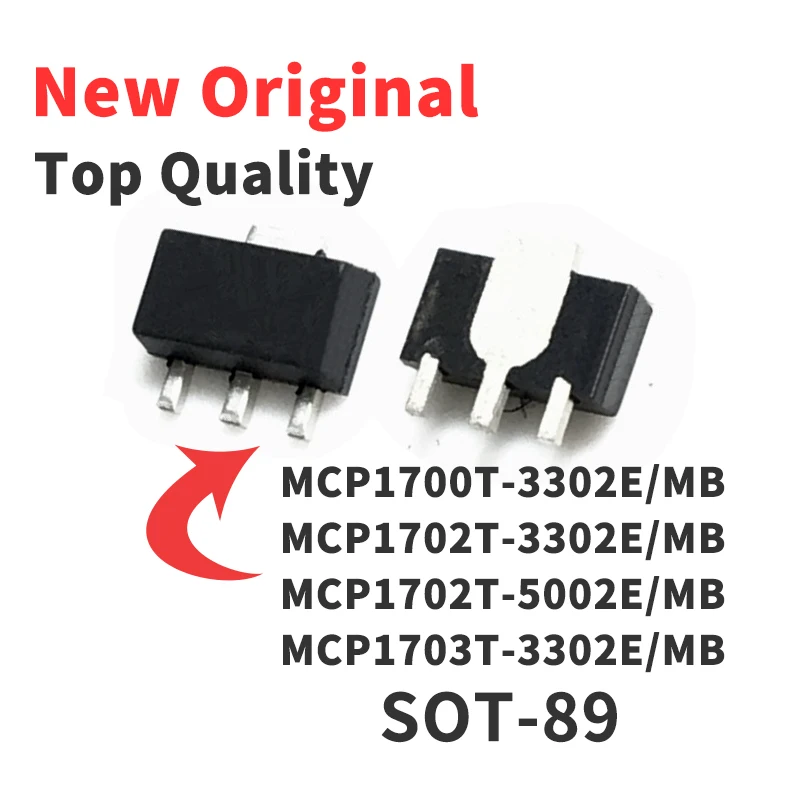 10 Pieces MCP1700T-3302E MCP1702T-3302E MCP1702T-5002E MCP1703T-3302E ...